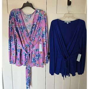 Blue Sol Tops Bundle of two New Sz 3X